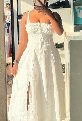 White maxi dress
