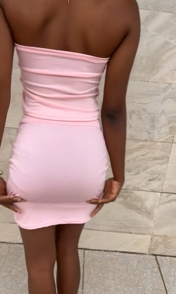 Robe bustier rose sexy