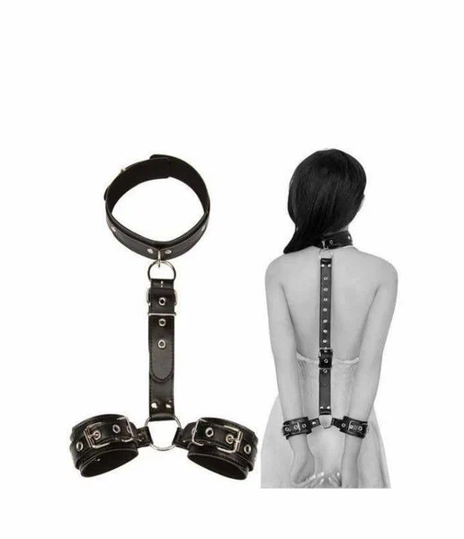 Collier Menottes sexy en cuir