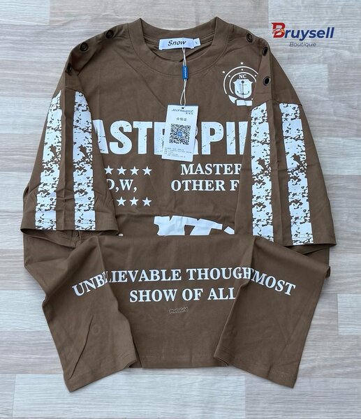 T-shirt à manches courtes marron