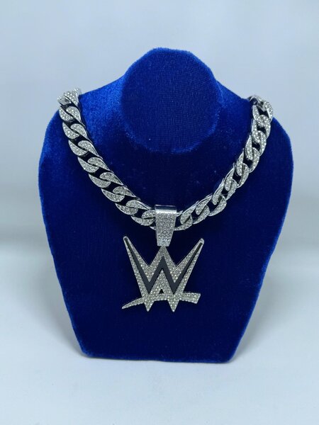 Collier chaîne cubain en strass