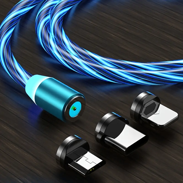3 in 1 Magnetic RGB Flow Data Cable