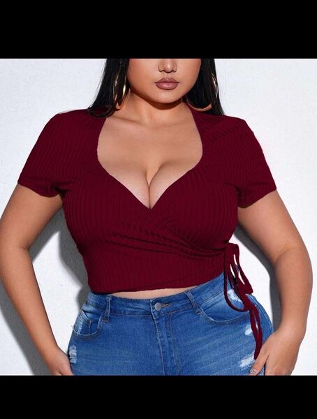 Top shein  à manches courtes