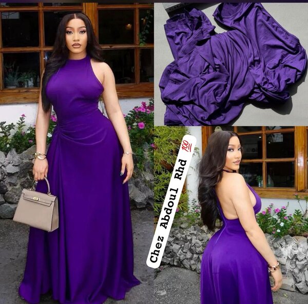 Robe de soirée violette élégante