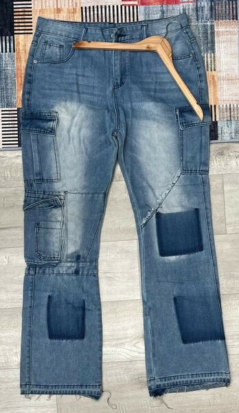 Jeans homme patchwork moderne