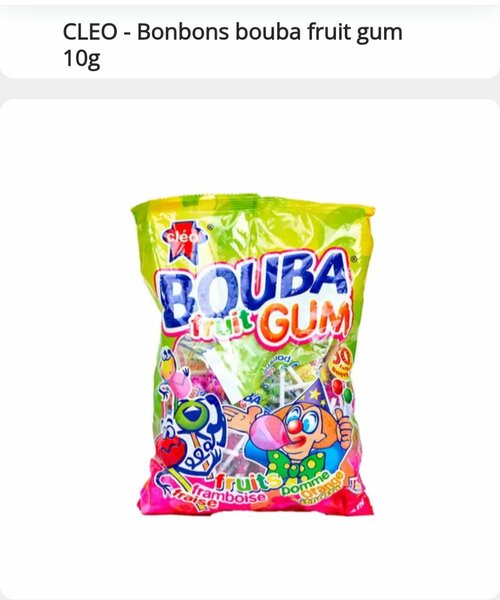 Bonbons Bouba Fruit Gum 10g