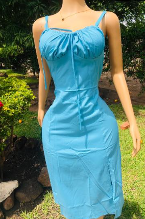 Women's summer sundress with straps, sizes S-2XL