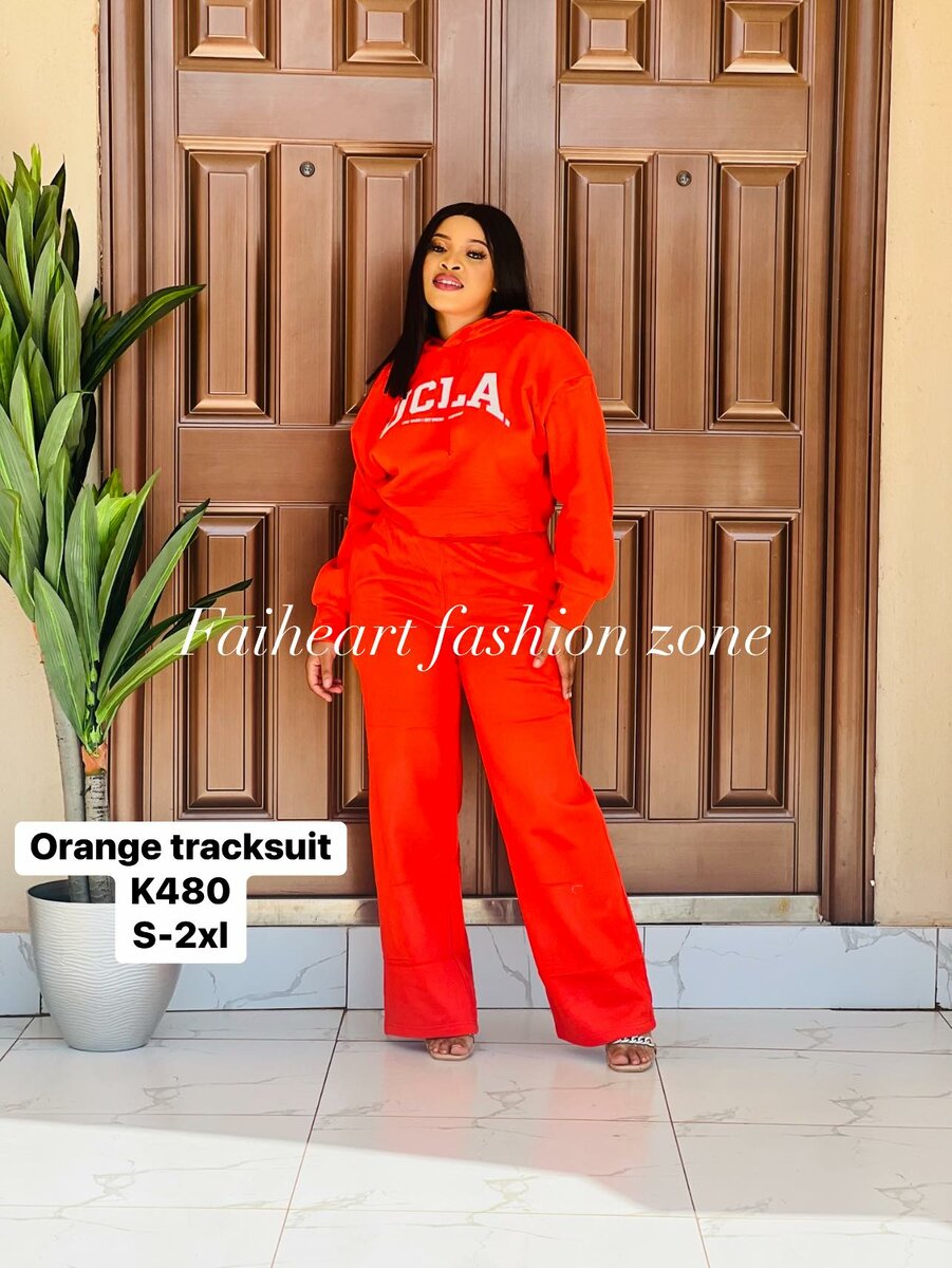 Women's Orange Tracksuit S-2xl