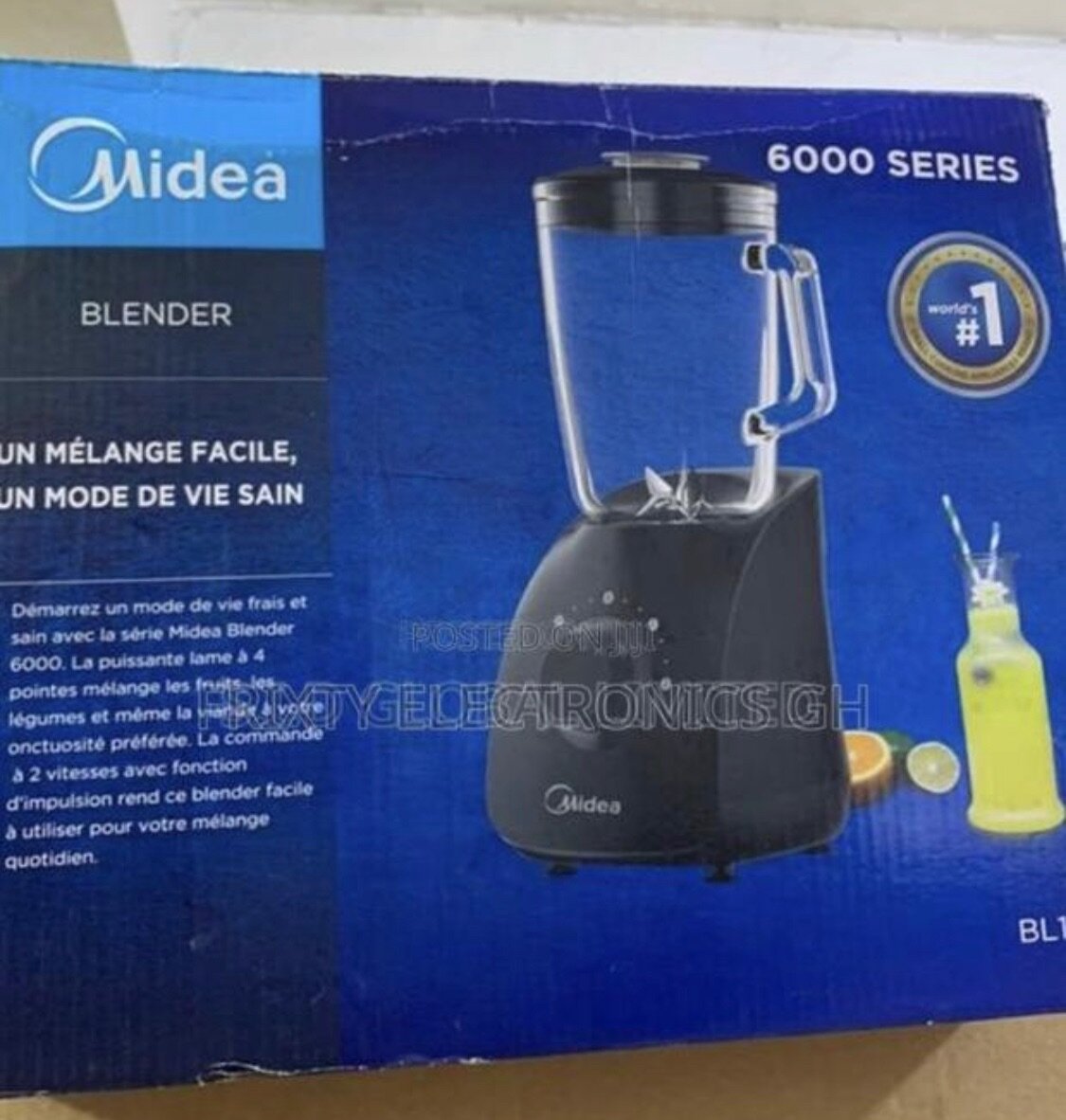 Midea 1.5l 2speed - Black Blender