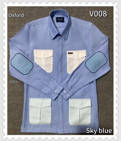 Chemise Oxford multipoches