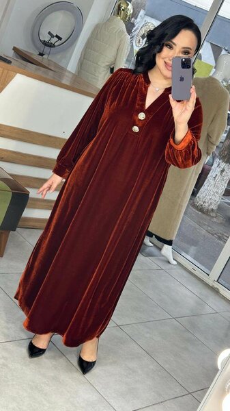 Платье велюровая