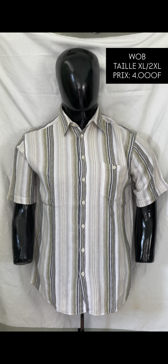 Chemise rayée pour homme XL/2XL