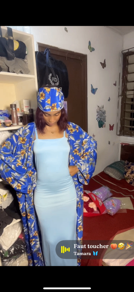 Robe longue avec kimono