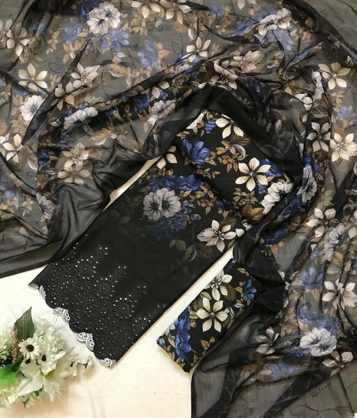 Chikenkari swiss lawn 11colours available dc free
