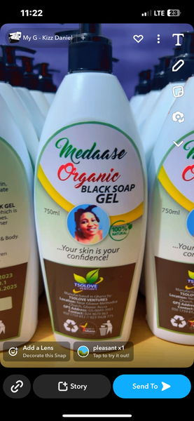 Medaase Organic Black Shower Gel