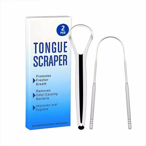 Gratte-langue en acier inoxydable