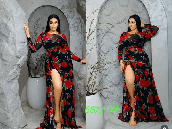 Robe longue fleurie élégante