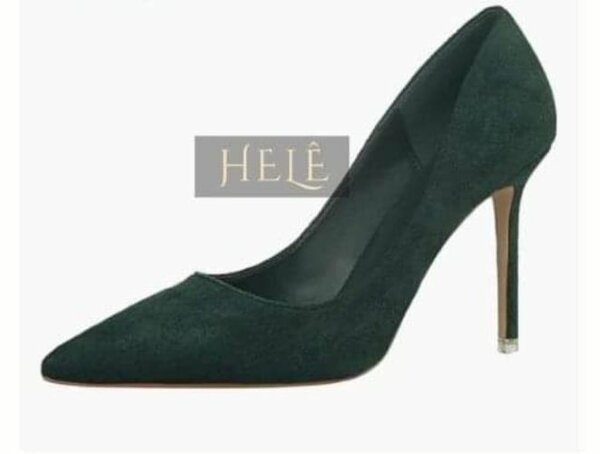 Escarpins élégants en daim vert