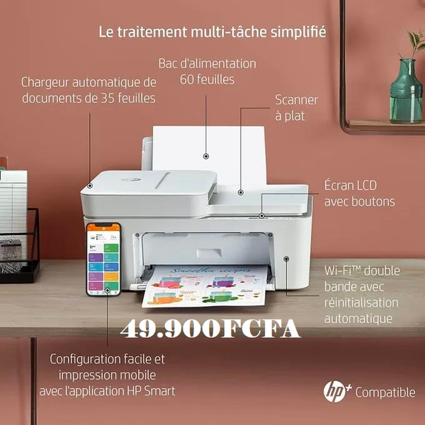 Imprimante Multifonction Wi-Fi HP Deskjet Plus 4120