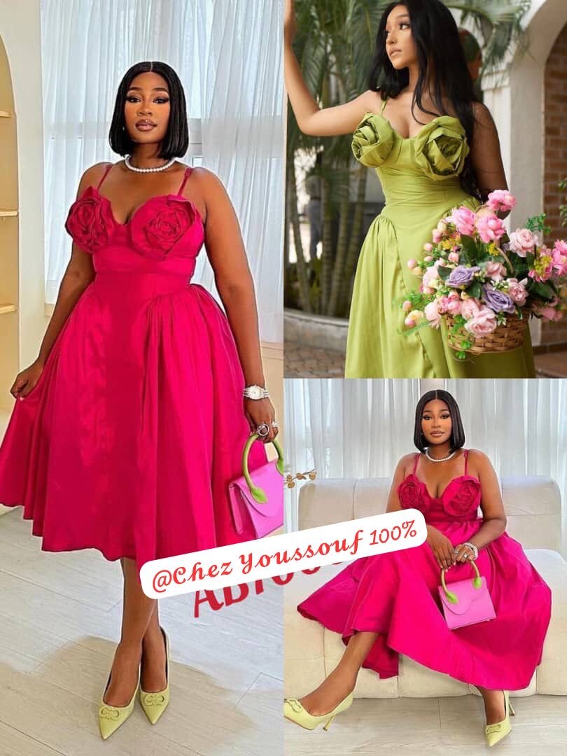 Robe de soirée élégante fleurie