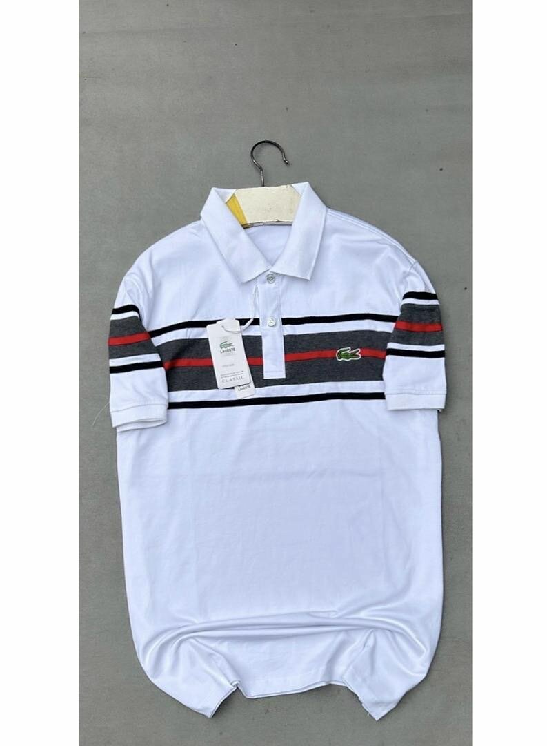 Polo en coton glacé