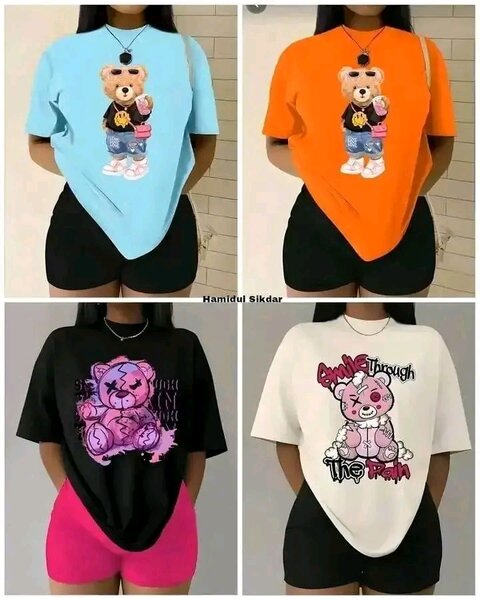 T-shirt imprimé ours amusant