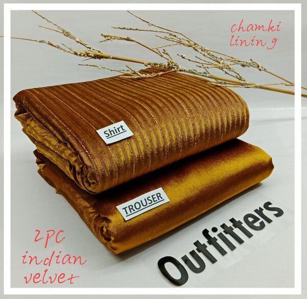 Velvet 2pc Indian velvet, women clothes unstitched suit