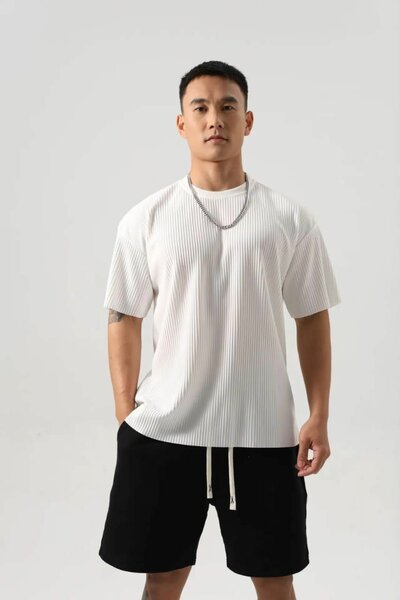 T-Shirt Homme Texture Côtelée