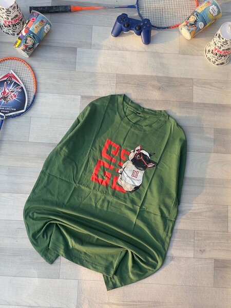 T-Shirt Vert Imprimé