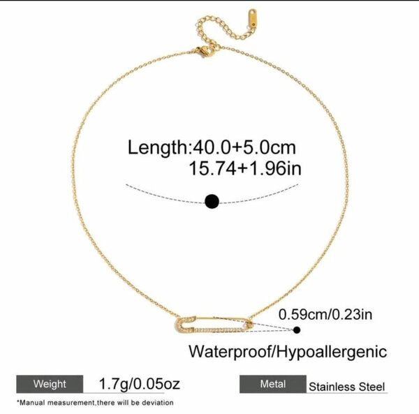 Collier en acier inoxydable doré