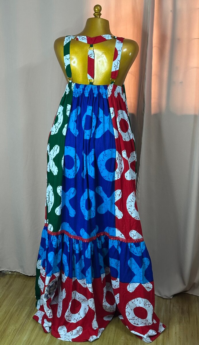 Robe maxi à motifs colorés