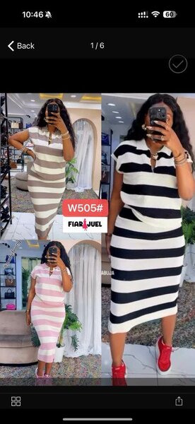 Robe rayée décontractée femme