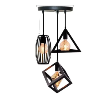 3in1 Hanging Lights Combo Pack |Square | Cage | Triangle| Ceilling Light | pendant Lamp | Fancy light | Indoor & Outdoor Lighting For Home , Offices , Resturent & Villas.