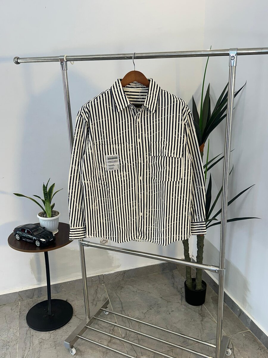 Chemise rayée unisexe