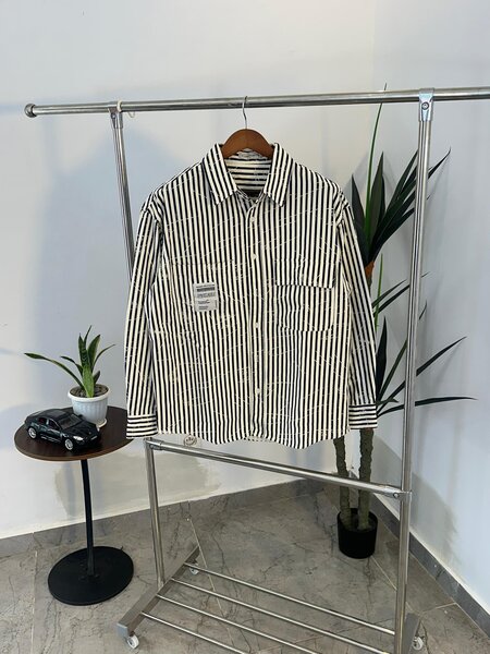 Chemise rayée unisexe