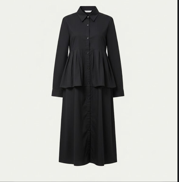 Robe chemise noire élégante