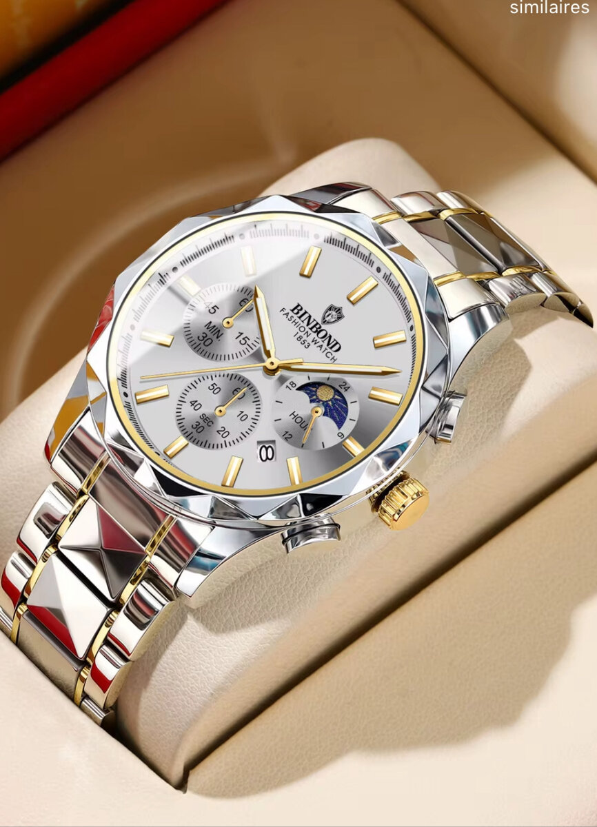 Montre Homme Luxe Acier Inoxydable