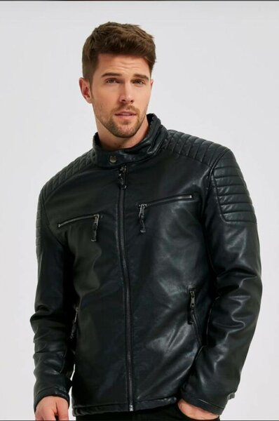 Blouson en Cuir Homme