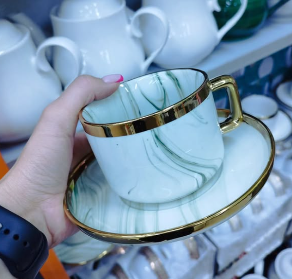 чайные пары из 6-кружек и 6-тарелок