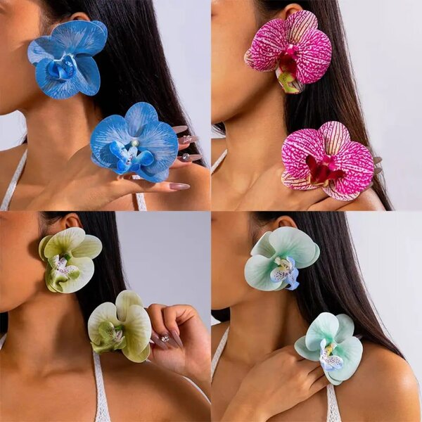 Boucles d'oreilles fleurs audacieuses