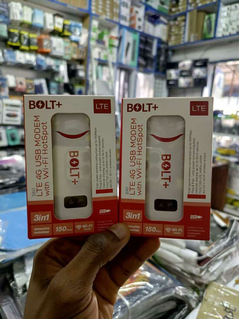 4GLTE Bolt Plus USB Modem with Wi-Fi Hotspot