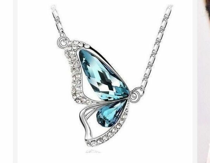 Parure Papillon Bleu Éclatant