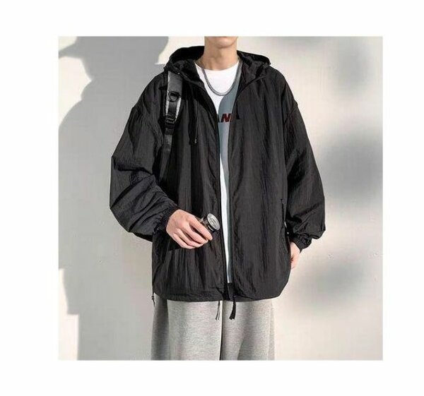 Veste Coupe-Vent Noir Homme