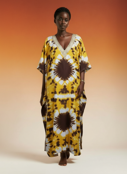 Robe boubou femme tissu