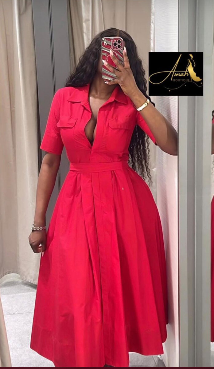 Robe-chemise élégante ceinturée