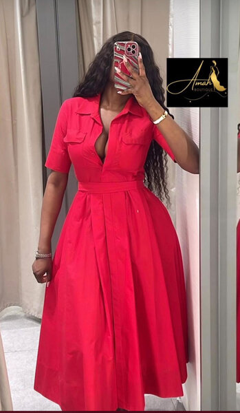 Robe-chemise élégante ceinturée