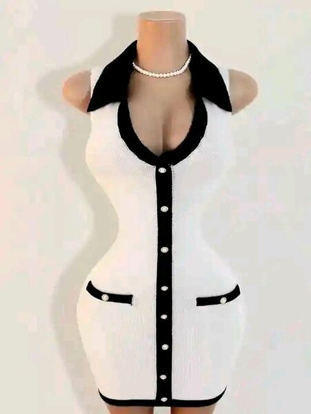 Robe Femme Élégante Boutonnée