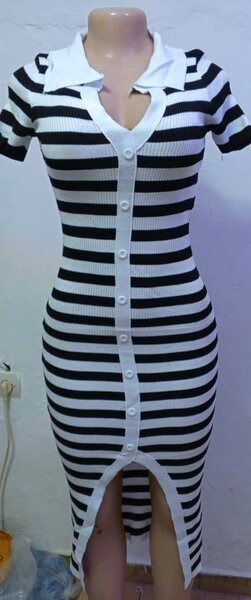 Robe rayée élégante femme