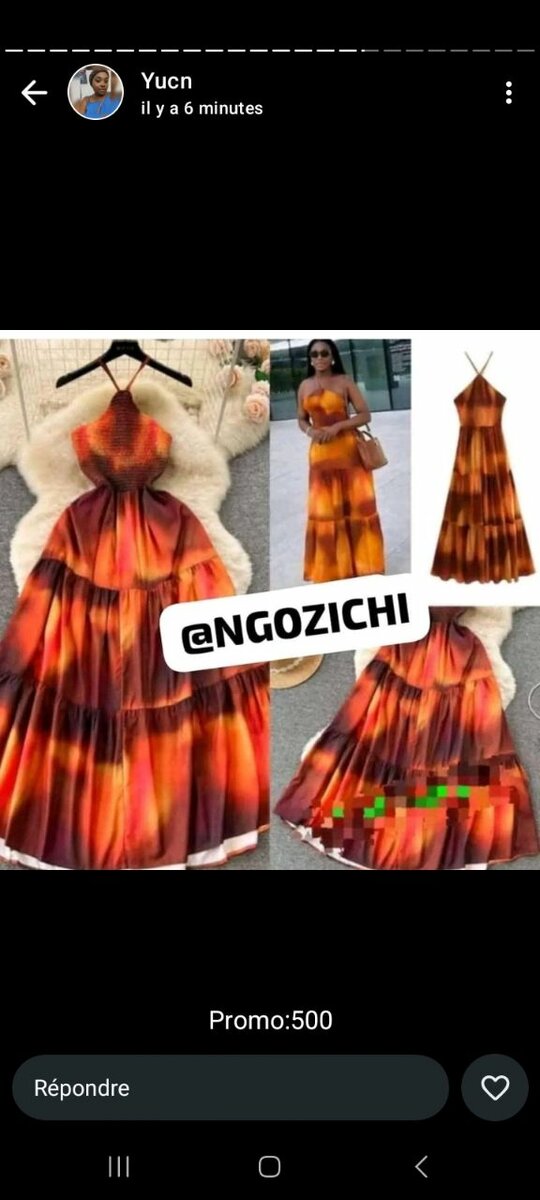 Robe élégante multicolore