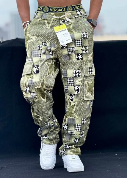 Pantalon cargo imprimé tendance